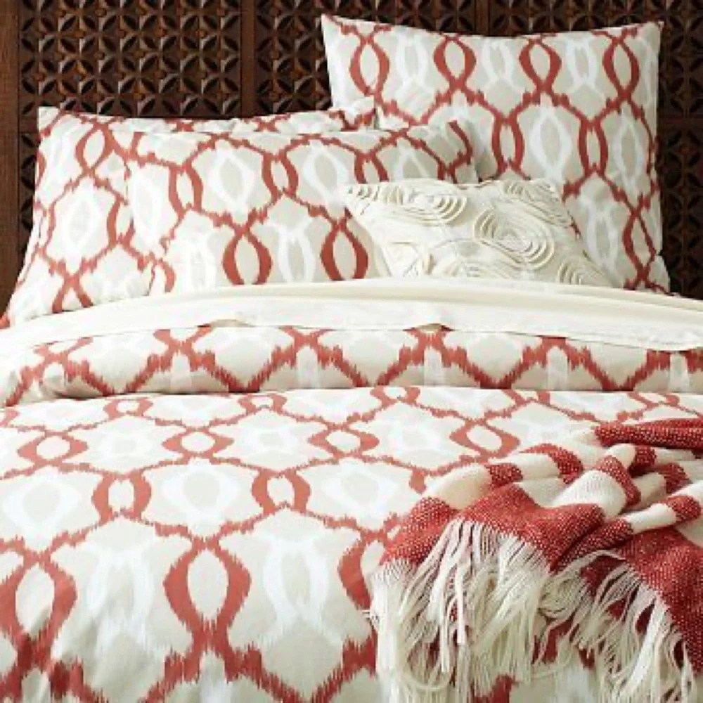 West Elm Organic Ikat Links King Pillow Sham